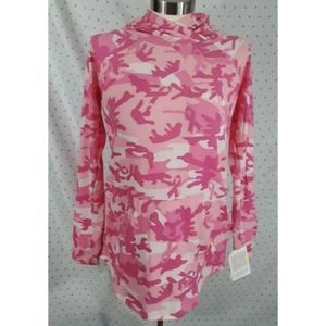 Lularoe BCA pink ribbon Camouflage Amber Hoodie S
